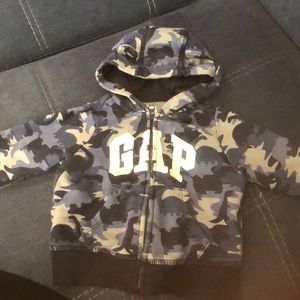 Baby gap camouflage zip up hoodie